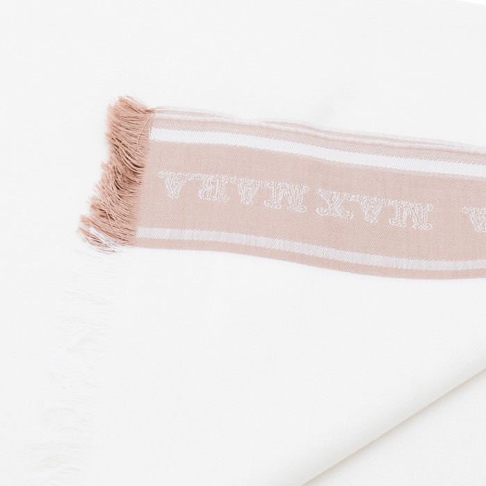 WHITE AND BEIGE SILK SCARVES 2