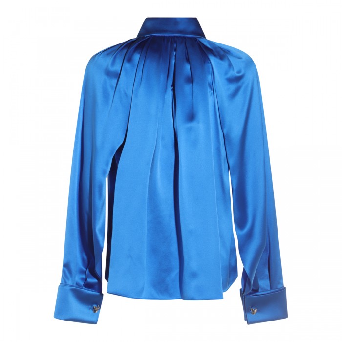 BLUE SILK SALICE SHIRT 2
