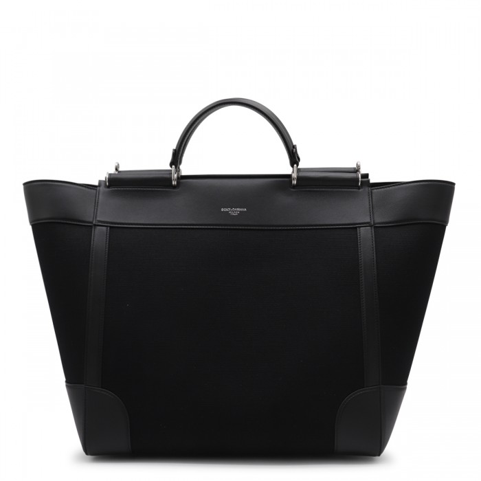 BLACK PANAMA AND LEATHER...