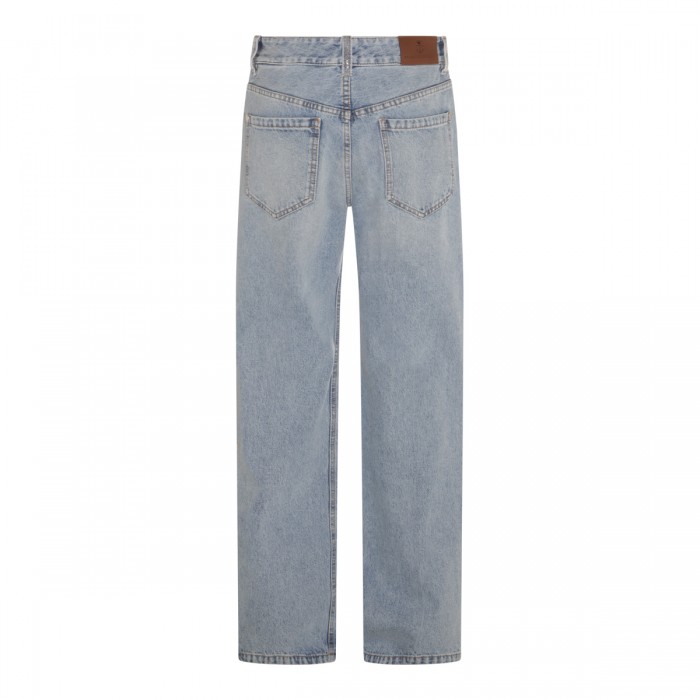LIGHT BLUE COTTON DENIM JEANS 2