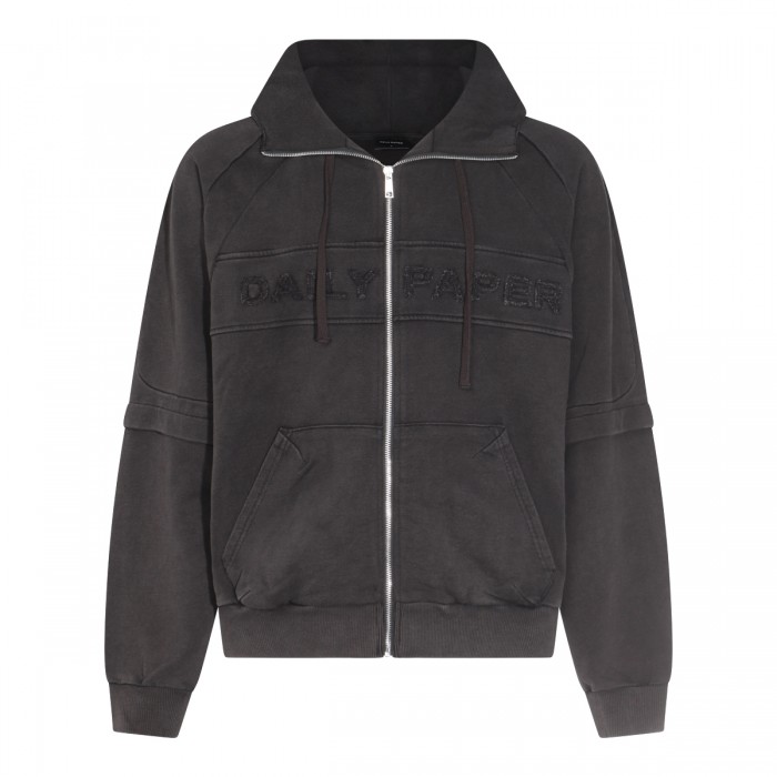 BLACK COTTON SWEATSHIRT