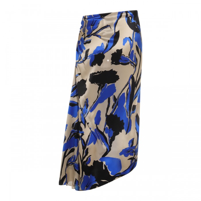 BLUE AND BLACK SILK SKIRT 2