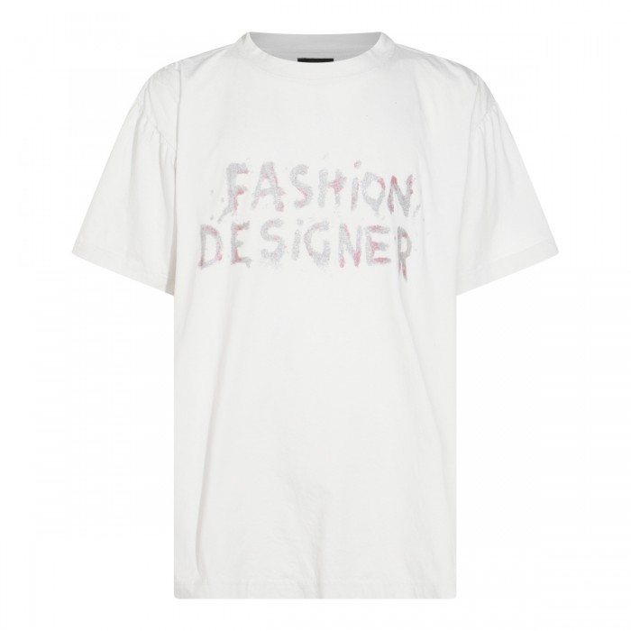 WHITE COTTON T-SHIRT