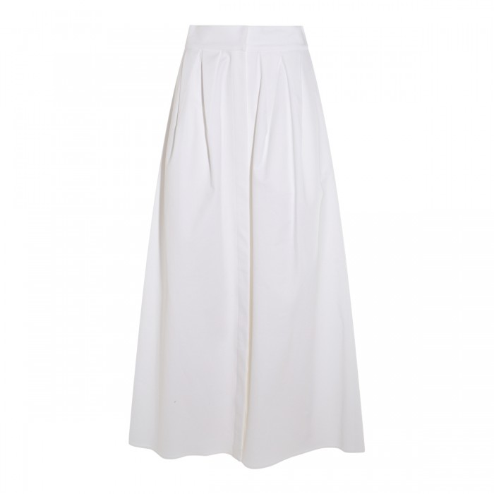 WHITE COTTON ALCADE SKIRT