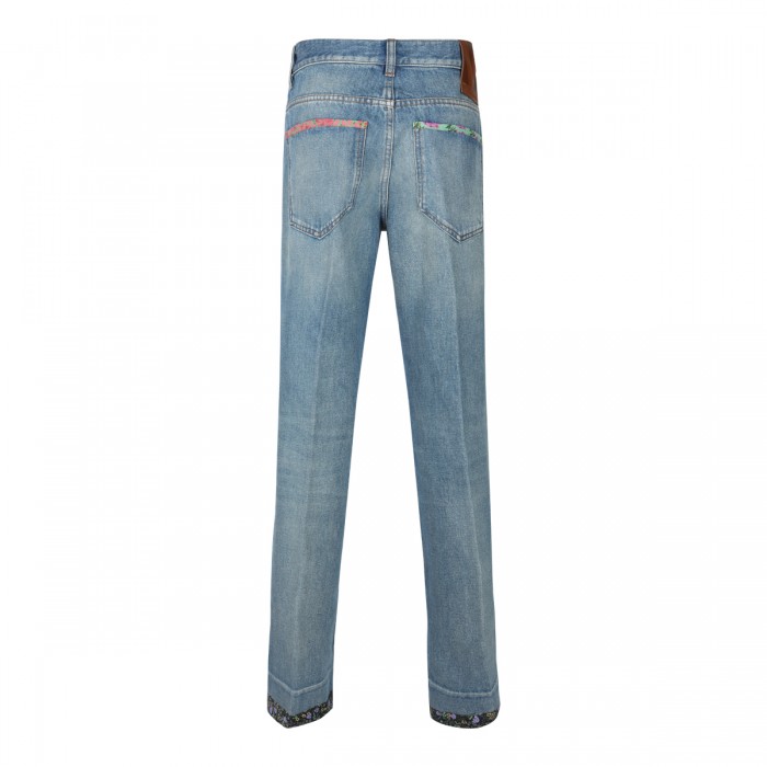 BLUE COTTON DENIM JEANS 2