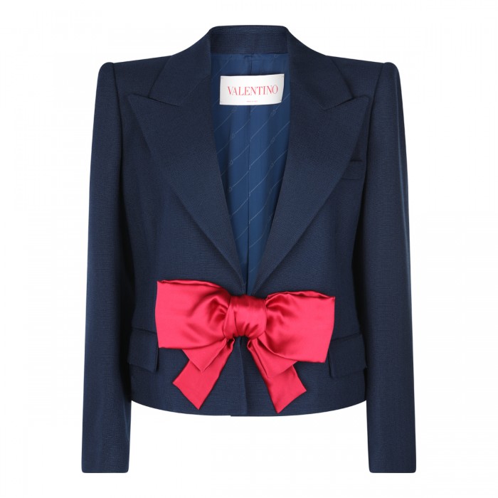 BLUE VISCOSE BLAZER