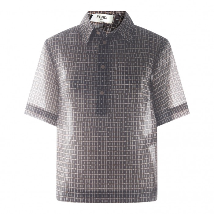 DARK BROWN SILK SHIRT