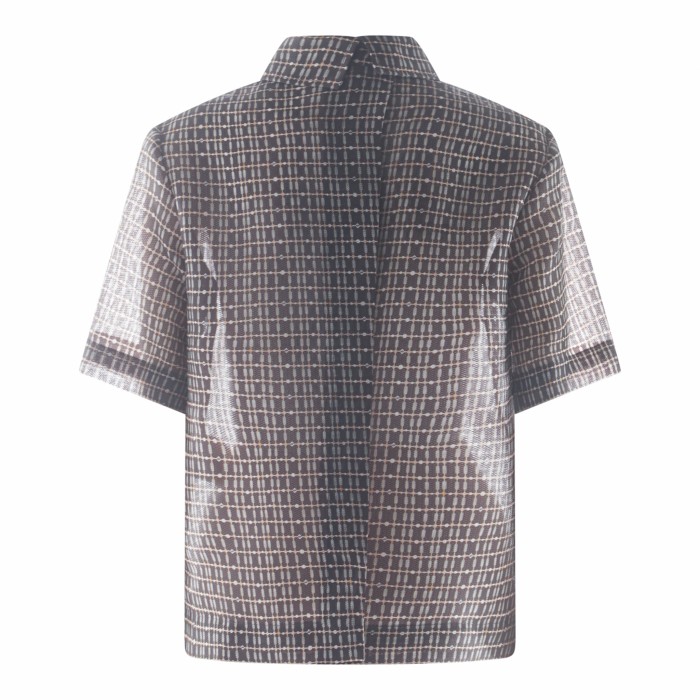DARK BROWN SILK SHIRT 2