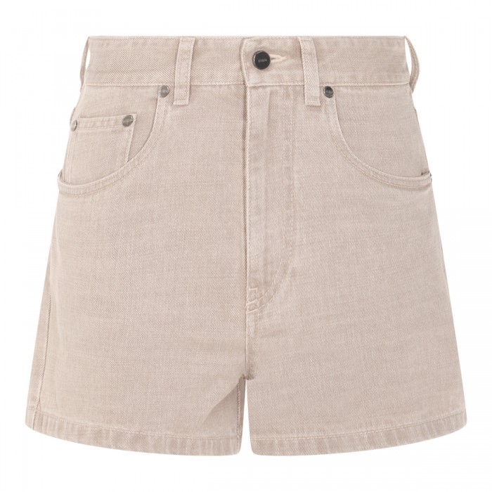 BEIGE COTTON SHORTS