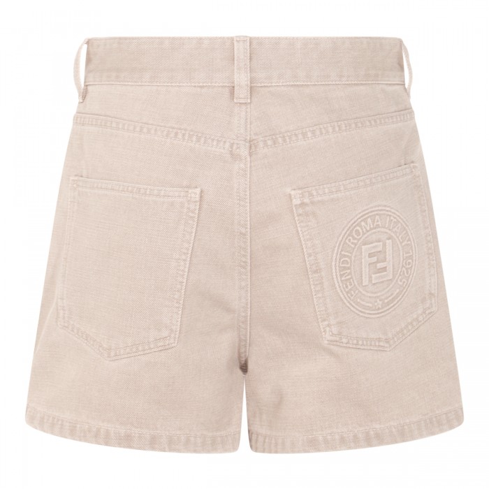 BEIGE COTTON SHORTS 2