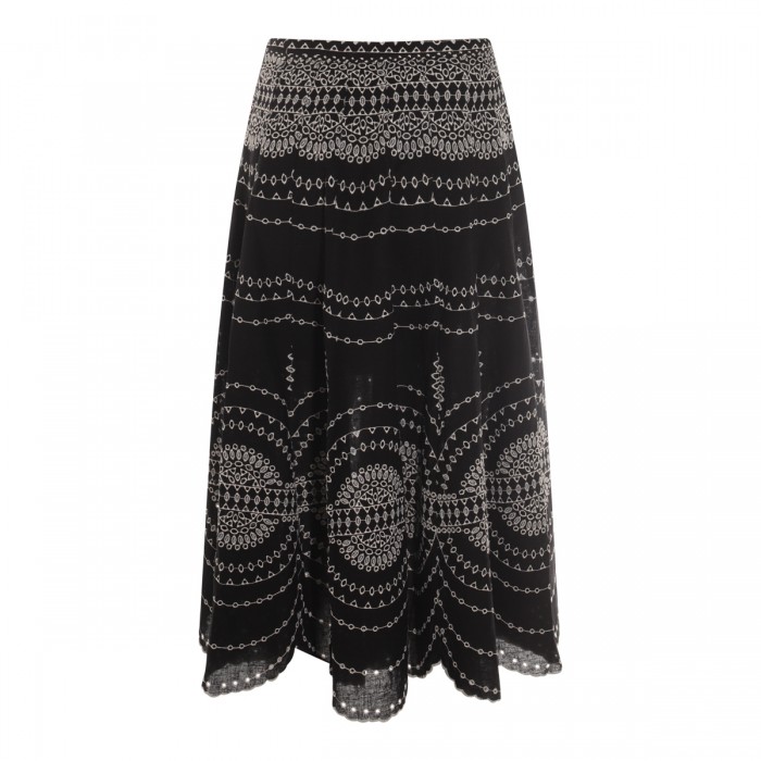 BLACK AND WHITE COTTON SKIRT 2