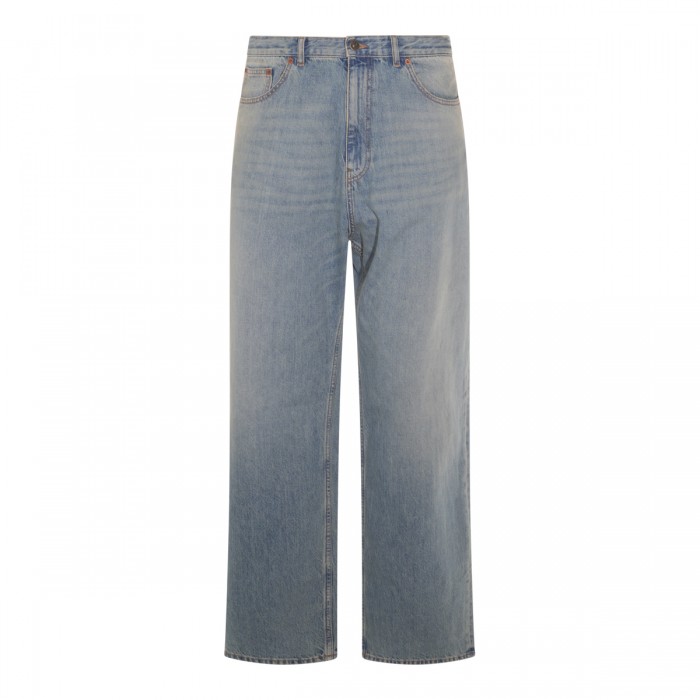 LIGHT BLUE COTTON DENIM JEANS