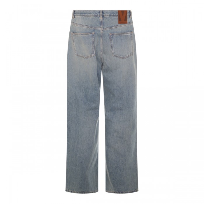 LIGHT BLUE COTTON DENIM JEANS 2