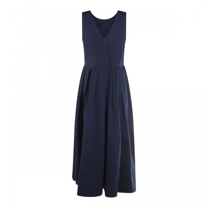 DARK BLUE MOIRS COTTON DRESS 2