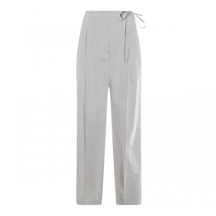 GREY LINEN AND WOOL PANTS
