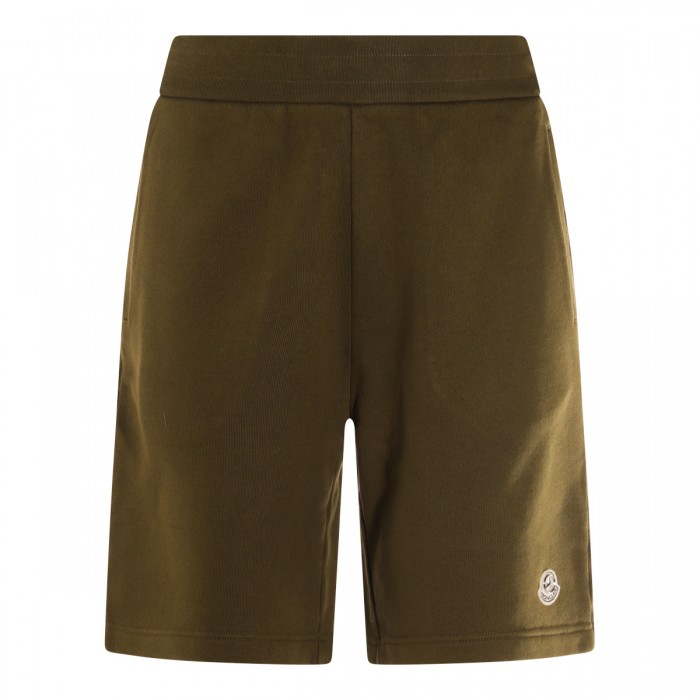 MILITARY GREEN COTTON SHORTS