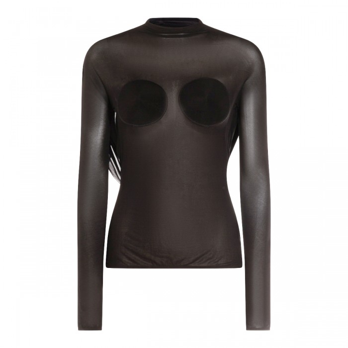 BLACK VISCOSE TOP