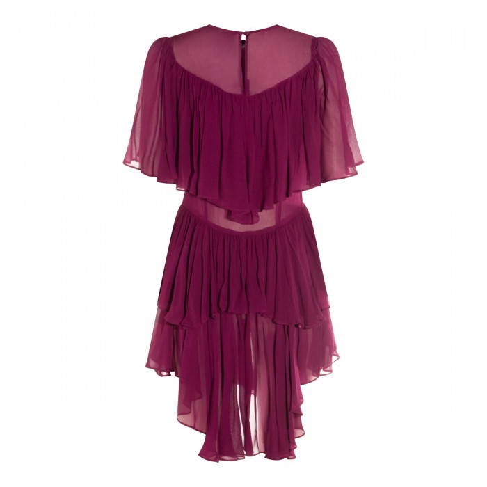 PURPLE VISCOSE MINI DRESS 2