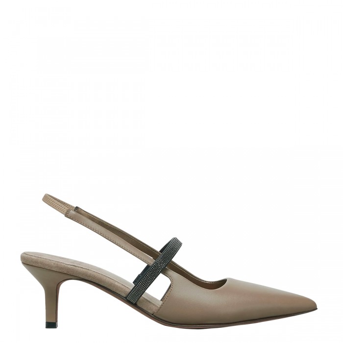 BROWN LEATHER FLATS