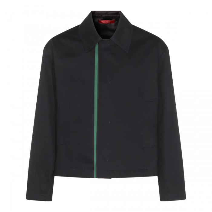 DARK BLUE COTTON CASUAL JACKET