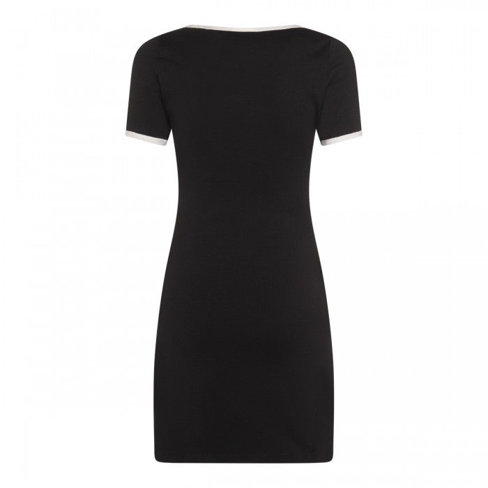 BLACK COTTON MINI DRESS 2