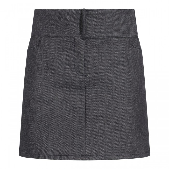 DARK GREY COTTON MINI SKIRT
