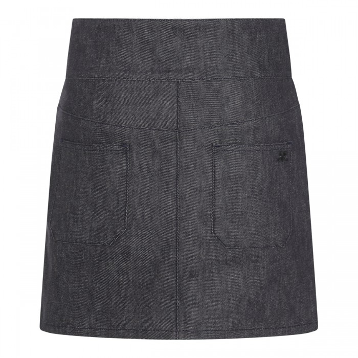 DARK GREY COTTON MINI SKIRT 2