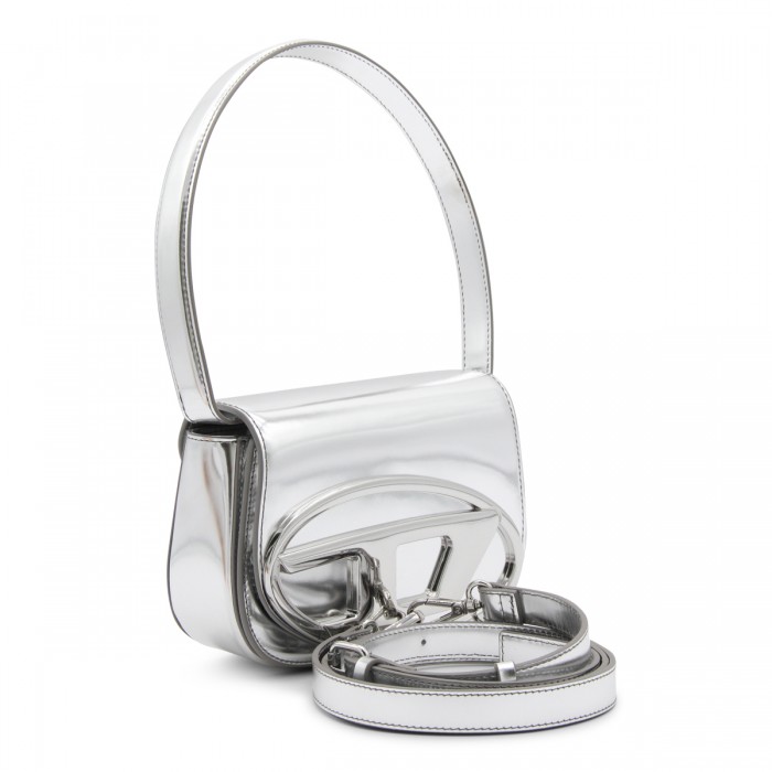 SILVER METAL 1DR SHOULDER BAG 2