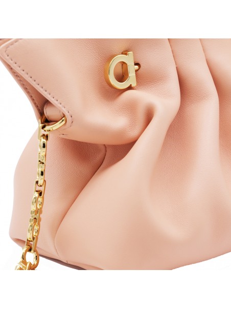 FERRAGAMO ライトピンク ピアスS レザートップハンドルバッグ LIGHT PINK PIERCING S LEATHER TOP HANDLE BAG