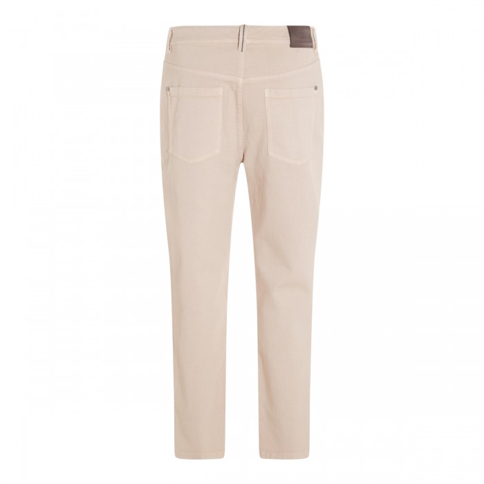 BEIGE COTTON JEANS 2