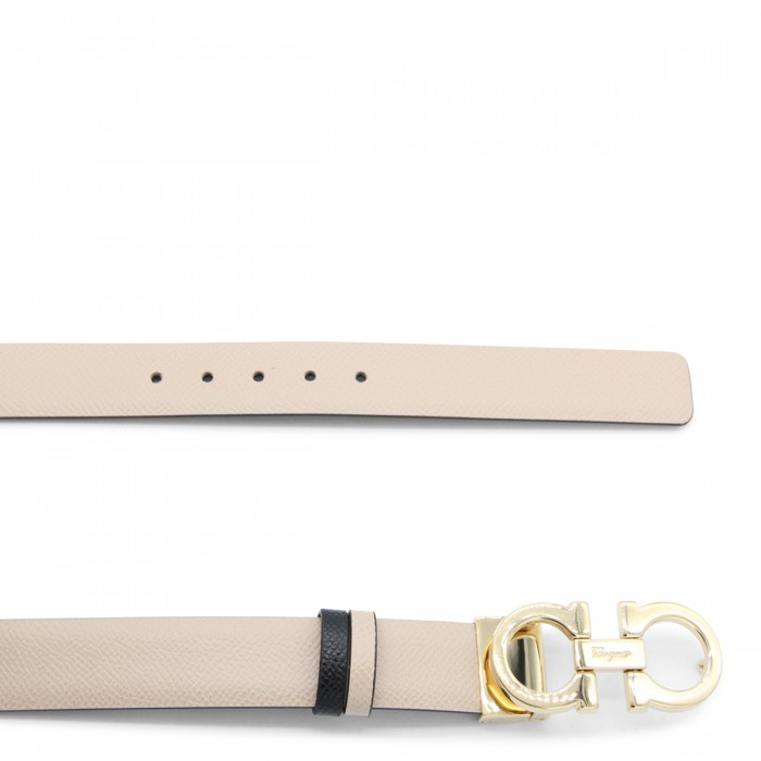 BLACK LEATHER GANCINI BELT 2