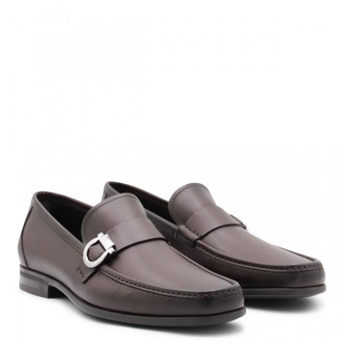 DARK BROWN LEATHER GANCINI... 2