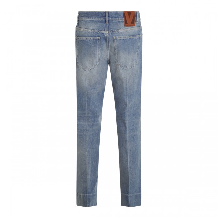 BLUE COTTON DENIM JEANS 2