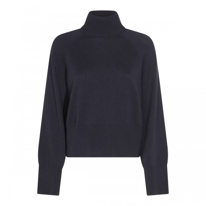 DARK BLUE WOOL KNITWEAR