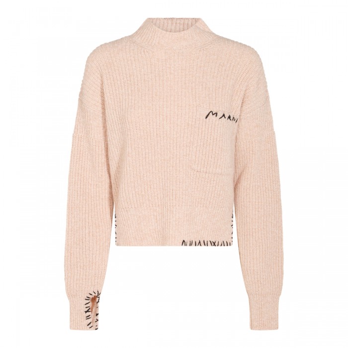 LIGHT PINK WOOL KNITWEAR