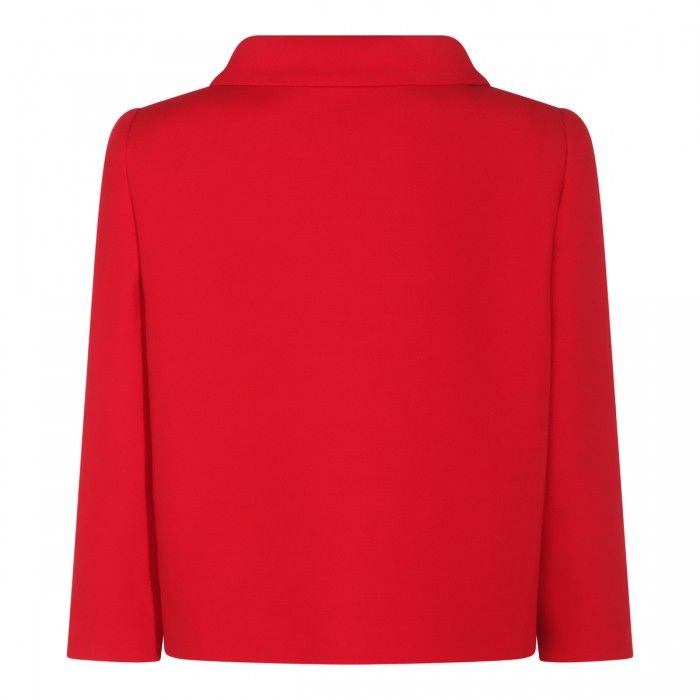 RED WOOL CASUAL JACKET 2
