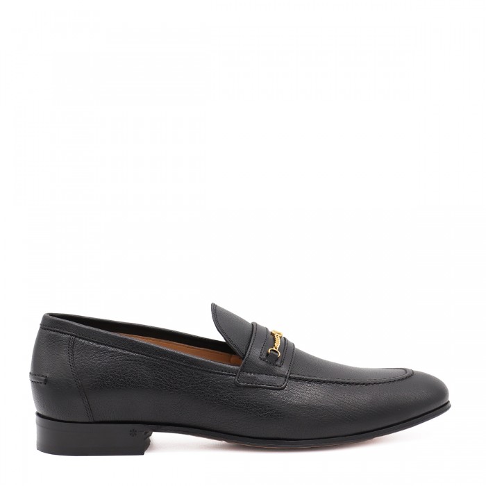 BLACK LEATHER LOAFERS
