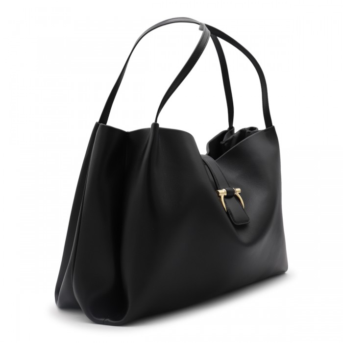 BLACK LEATHER SHOULDER BAG 2
