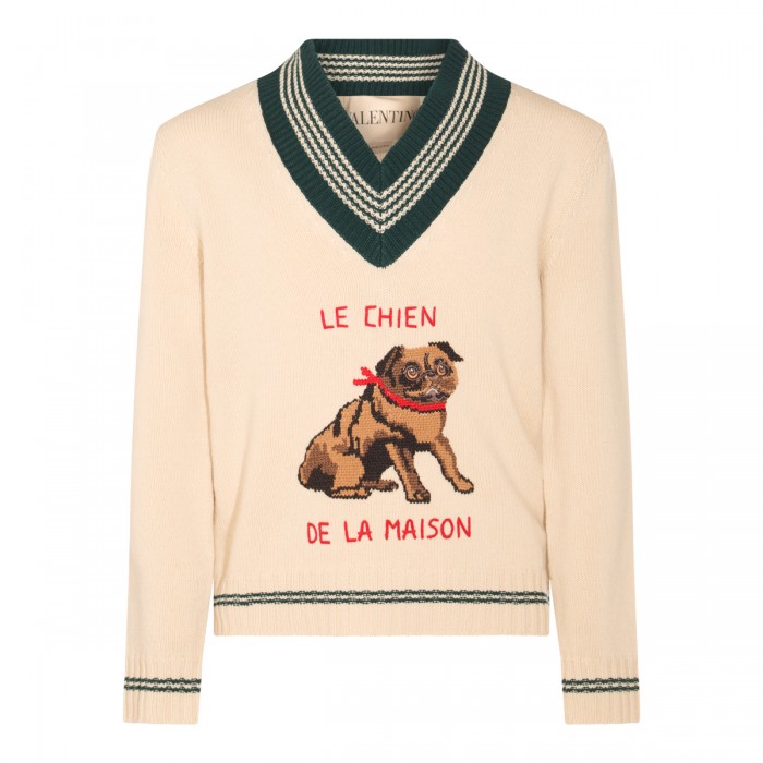 BEIGE WOOL KNITWEAR
