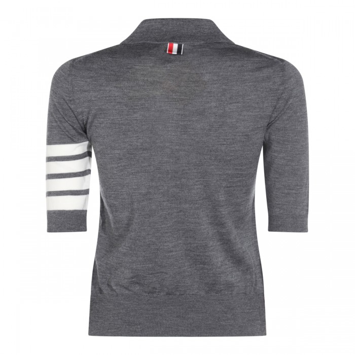 GREY WOOL POLO SHIRT 2