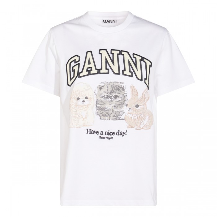 WHITE COTTON T-SHIRT