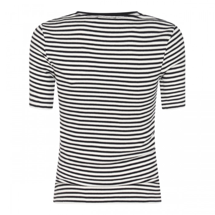 BLACK AND WHITE COTTON T-SHIRT 2