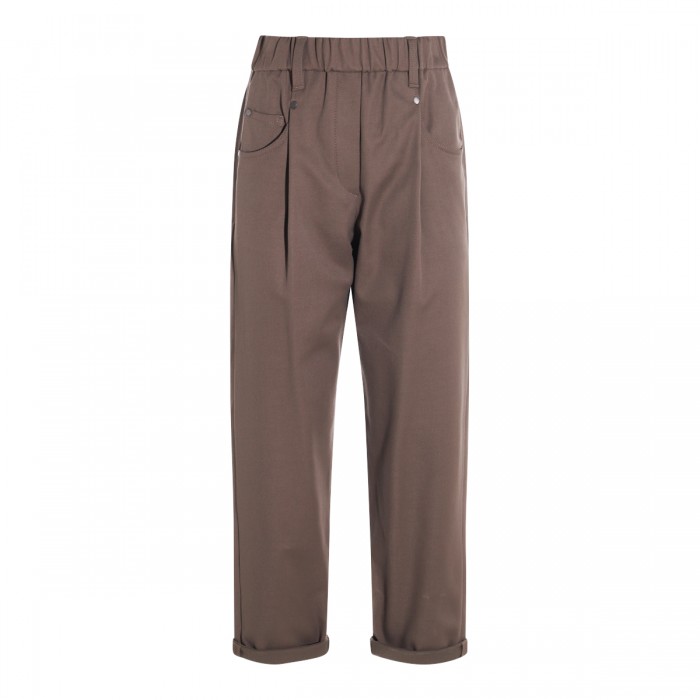 BROWN COTTON PANTS