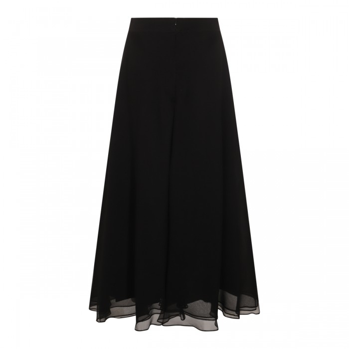BLACK SILK MIDI SKIRT 2