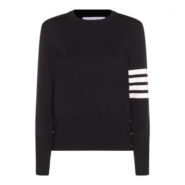 DARK BLUE WOOL KNITWEAR