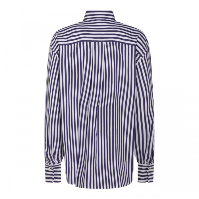 WHITE AND BLUE COTTON SHIRT 2