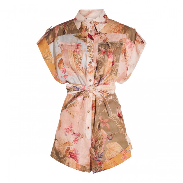 MULTICOLOR LINEN JUMPSUIT