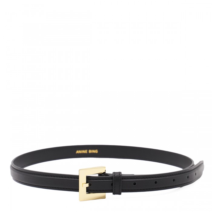 BLACK LEATHER BELT 2