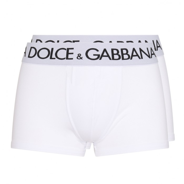 WHITE COTTON BOXERS