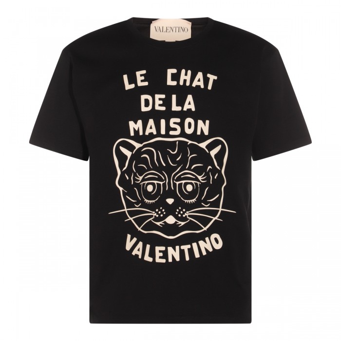 BLACK COTTON T-SHIRT